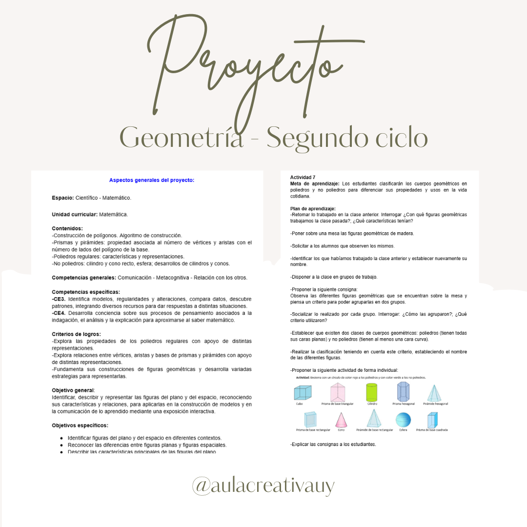 Proyecto - Geometría del plano y del espacio - Segundo Ciclo