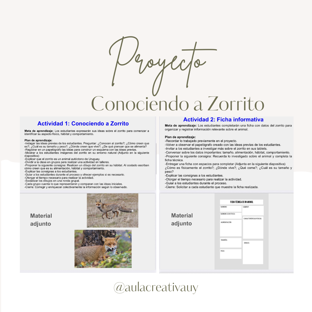 Proyecto "Conociendo a Zorrito"