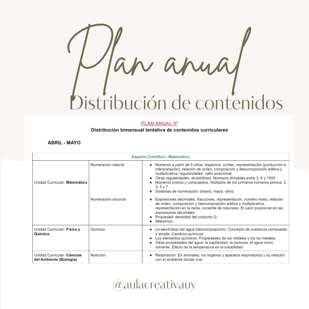 Plan anual - 5° y 6°