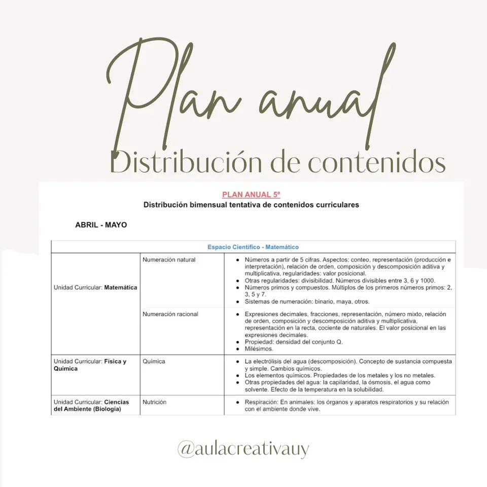 Plan anual - 5° y 6°