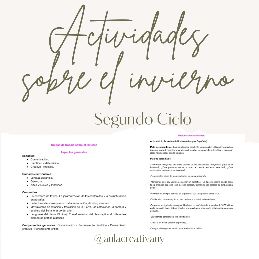 Actividades sobre el invierno - Segundo Ciclo