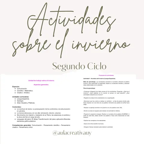 Actividades sobre el invierno - Segundo Ciclo