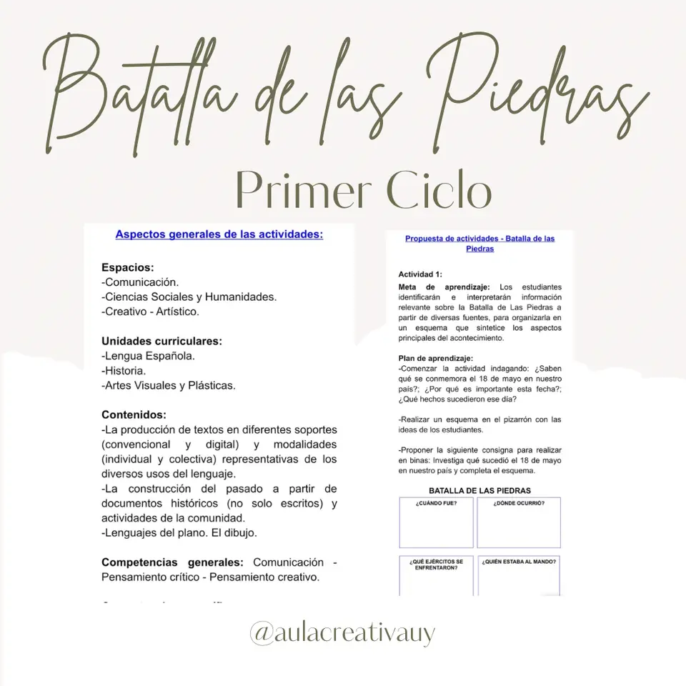 Batalla de las Piedras - Primer Ciclo