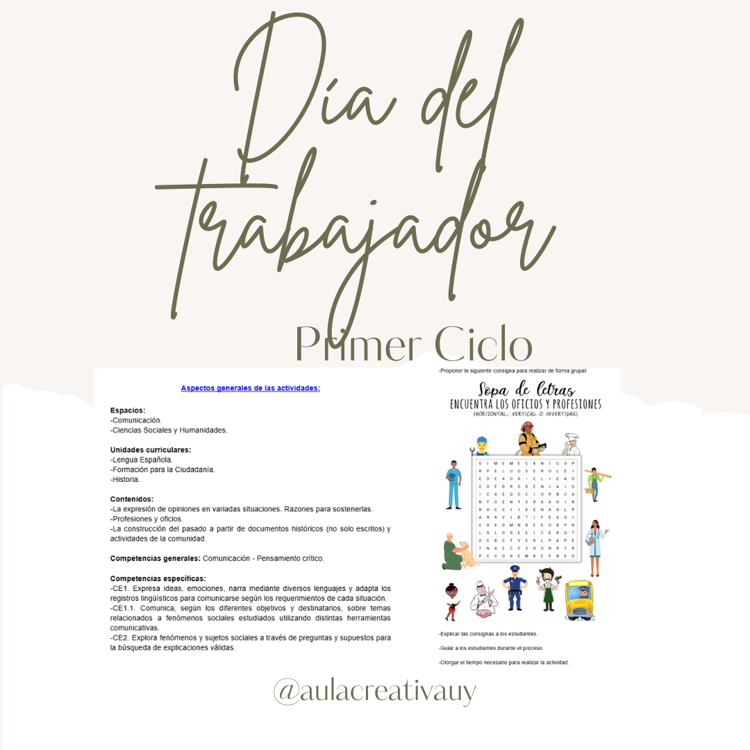 Día Internacional del Trabajador - Primer Ciclo