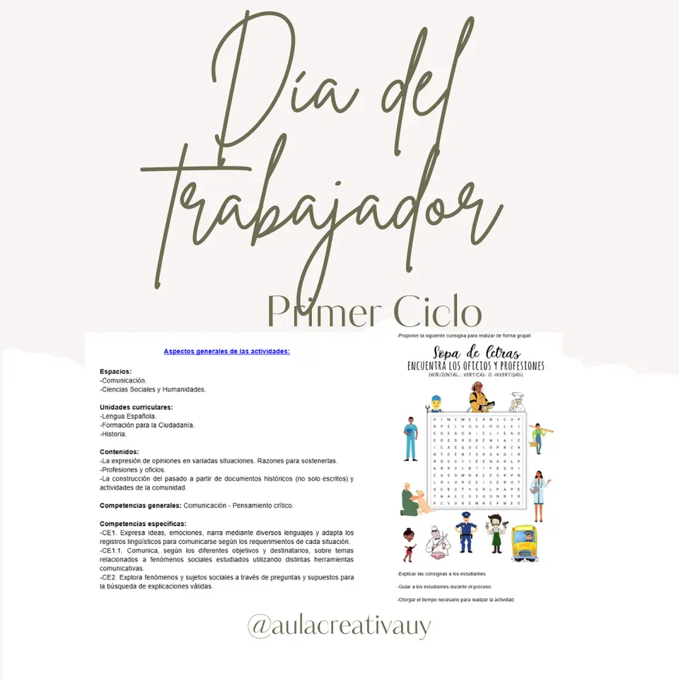Día Internacional del Trabajador - Primer Ciclo