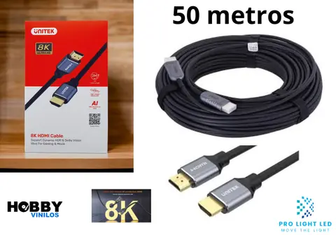 Cable Unitek Fibra Optica HDMI 2.1 8K 50m
