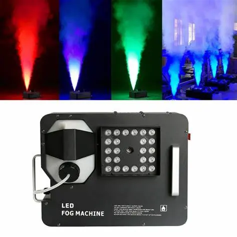 Maquina de humo vertical con LED RGB 1500w PLL22