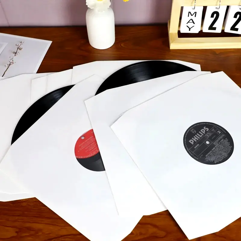 Fundas interiores 12" Europeas combinadas punta recortada blancas GK-R18P