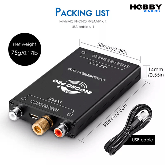 Pre amplificador de tocadiscos GK-R110