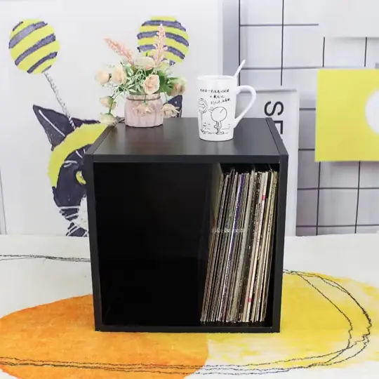 Rack O Mueble Cubo De Madera Para Discos De Vinilo GK-R73