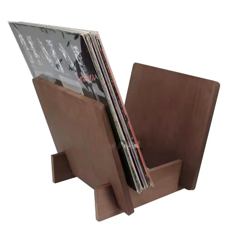 Soporte para discos de vinilo 12" en madera GK-R40A