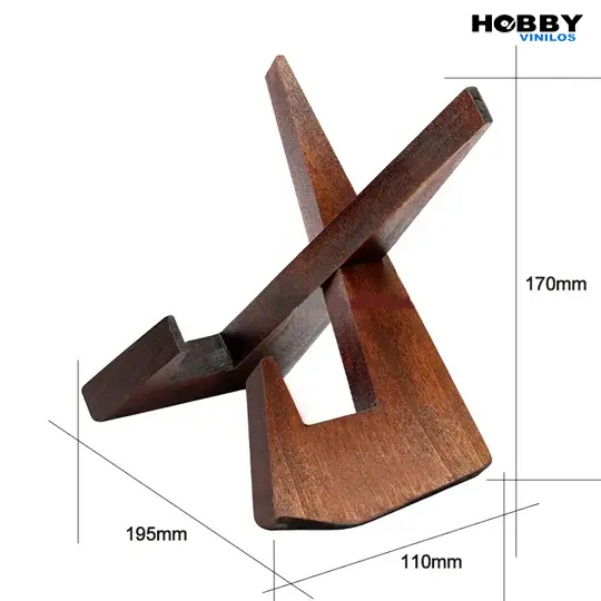 Soporte De Madera Para Discos De Vinilo GK-37F