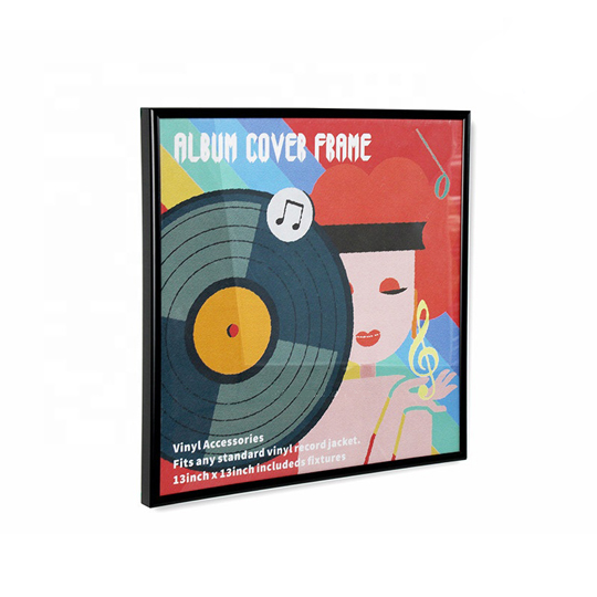 Marco De Acrilico Negro Para Discos De Vinilo GK-R65