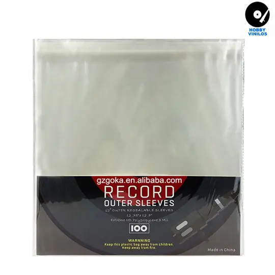 Fundas Exteriores 12" con adhesivo o cierre anti polvo para discos de  GK-R17