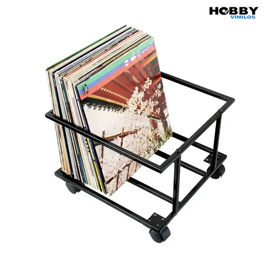 Soporte O Rack Metálico Con Ruedas Para Discos De Vinilo GK-R25K