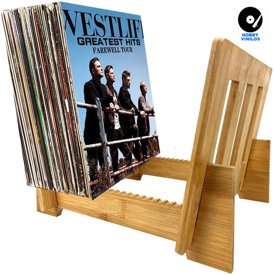 Soporte O Rack De Madera Bambú Para Discos De Vinilo GK-R40