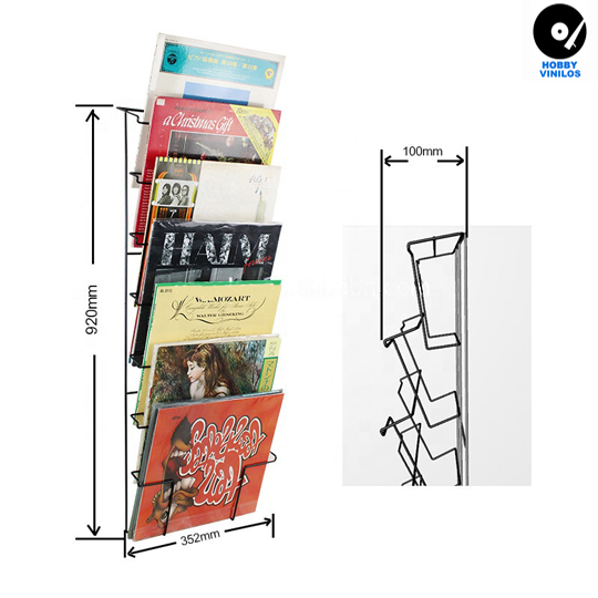 Soporte Metálico O Rack Para Discos De Vinilo Aéreo GK-R25F