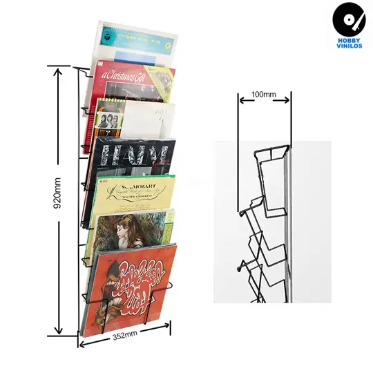 Soporte Metálico O Rack Para Discos De Vinilo Aéreo GK-R25F