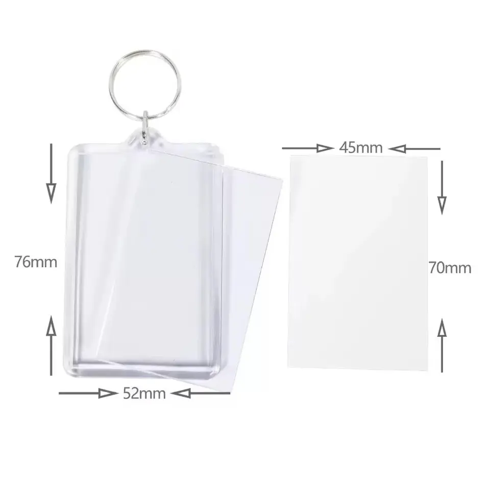 LLAVERO ACRILICO RECTANGULO RECTO