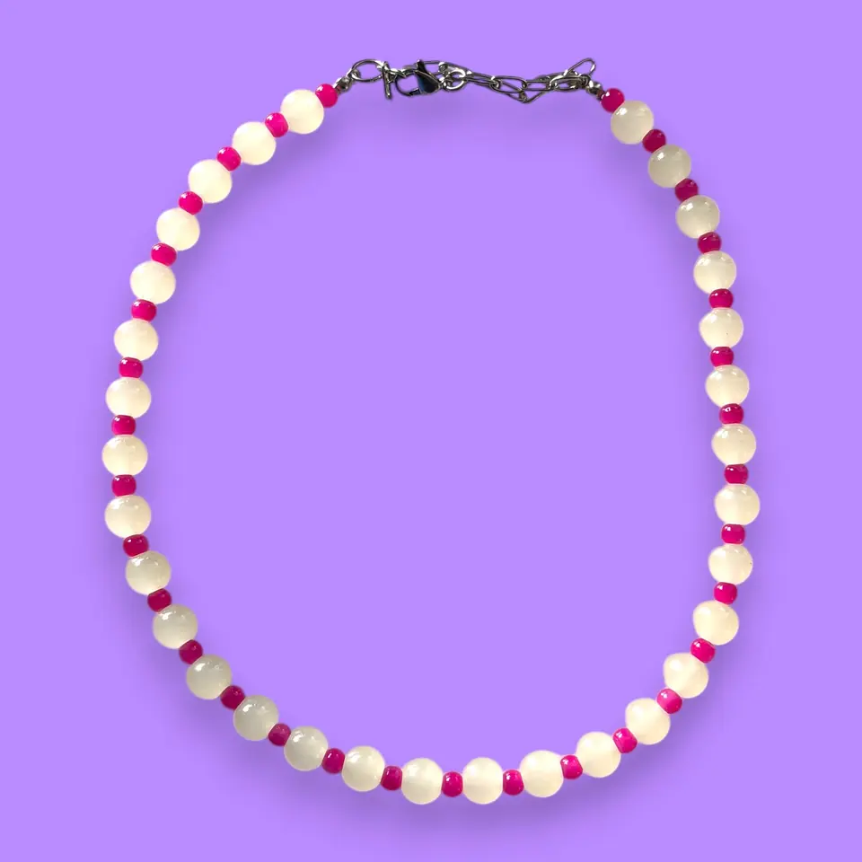 Collar Marea - Blanco & Rosa