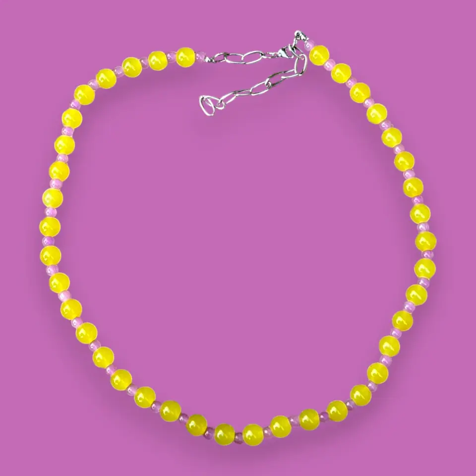 Collar Marea - Amarillo & Violeta
