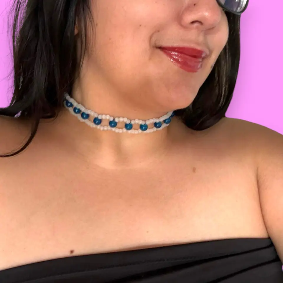 Gargantilla Chloé - Azul & Blanco