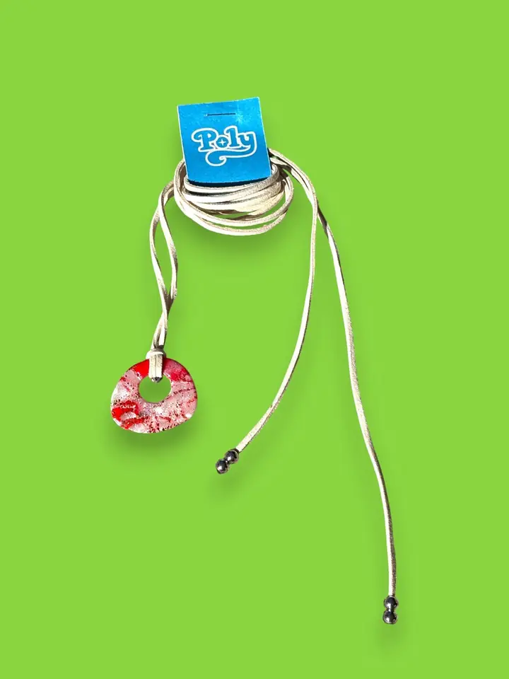 Collar Trendy - Rojo y blanco