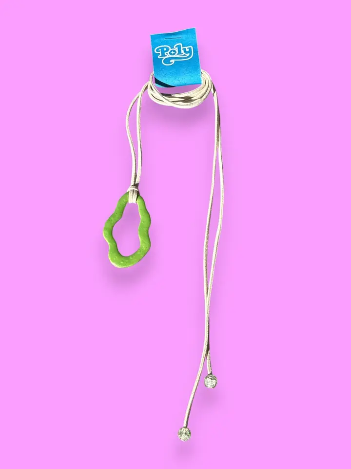 Collar Trendy - Verde y blanco