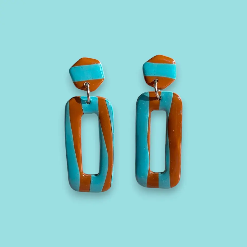 Nina - Marrón y Celeste