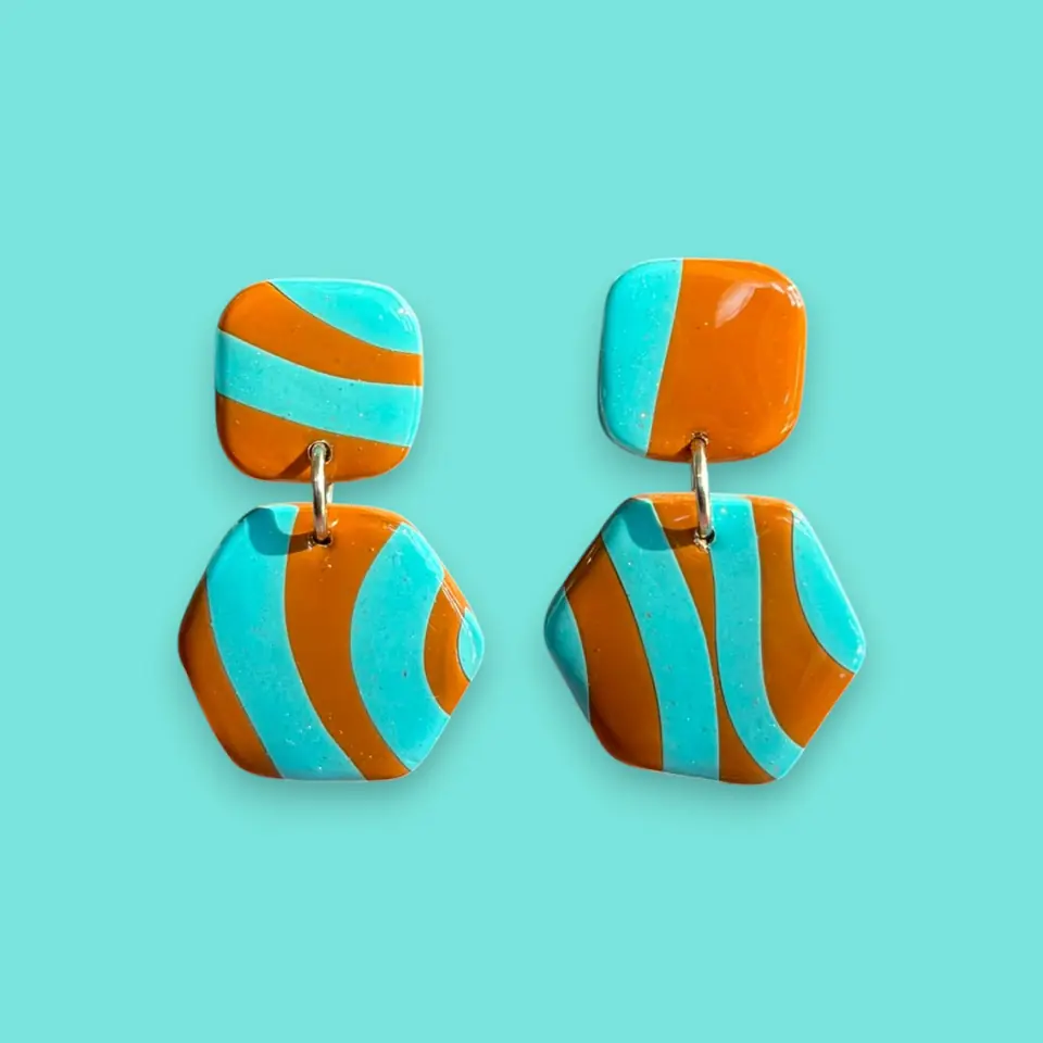 Geo - Marrón & Celeste