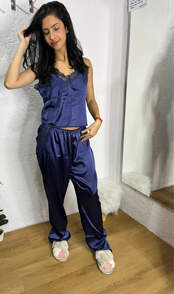 Pijama en saten 2 piezas