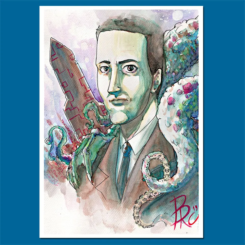 PRINT - LOVECRAFT - ACUARELLAS