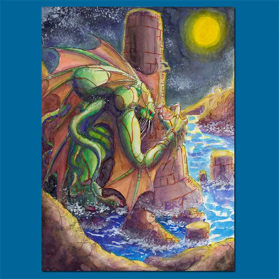 PRINT - DAGON ACUARELLA