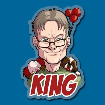 STICKERS-ESCRITORES - KING