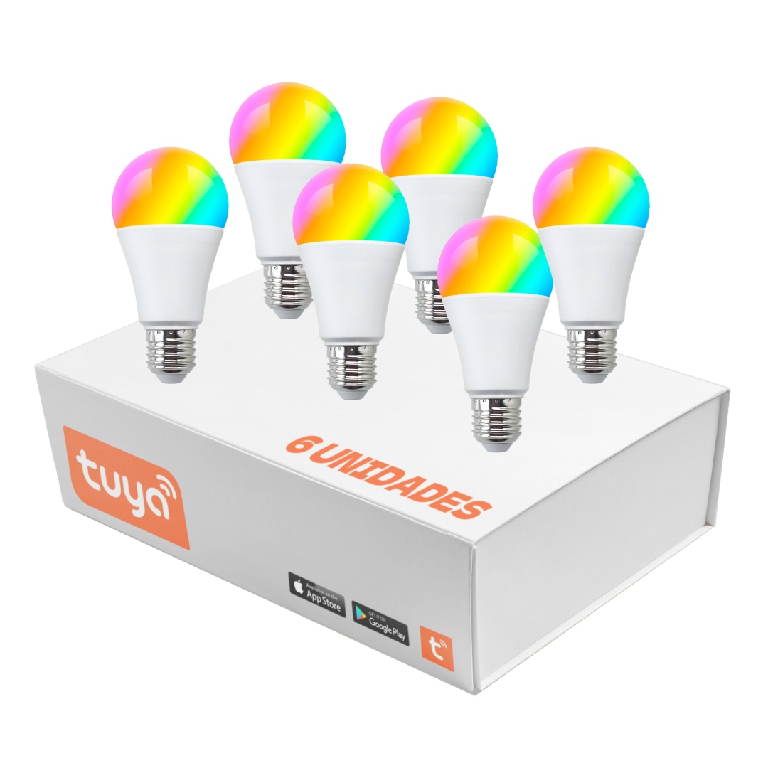 LAMPARA LED WIFI RGB+W TUYA SMART 9W KIT X6