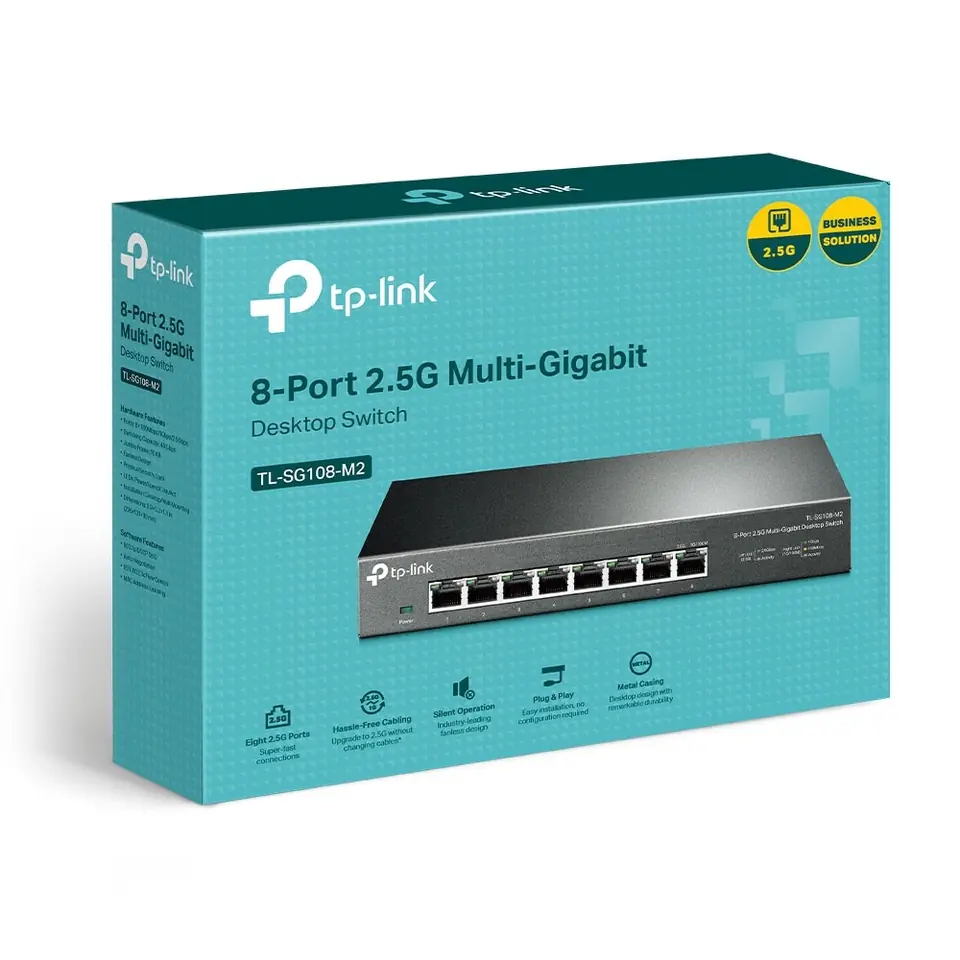 Switch TP-LINK TL-SG108-M2 | 8 Puertos RJ45 2.5 Gbps | Metálico