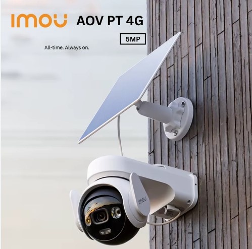 Cámara IP Imou AOV PT 5MP Con Panel Solar 4G/WiFi