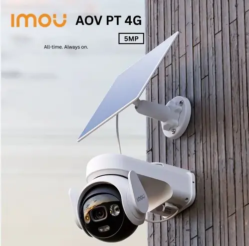 Cámara IP Imou AOV PT 5MP Con Panel Solar 4G/WiFi