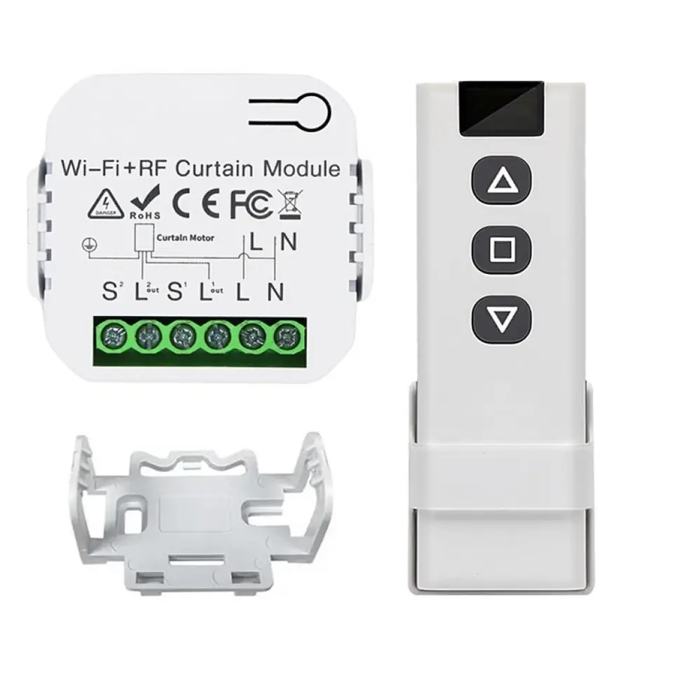 Módulo de Cortinas Wi-Fi + RF433 con Control Remoto Tuya Smart