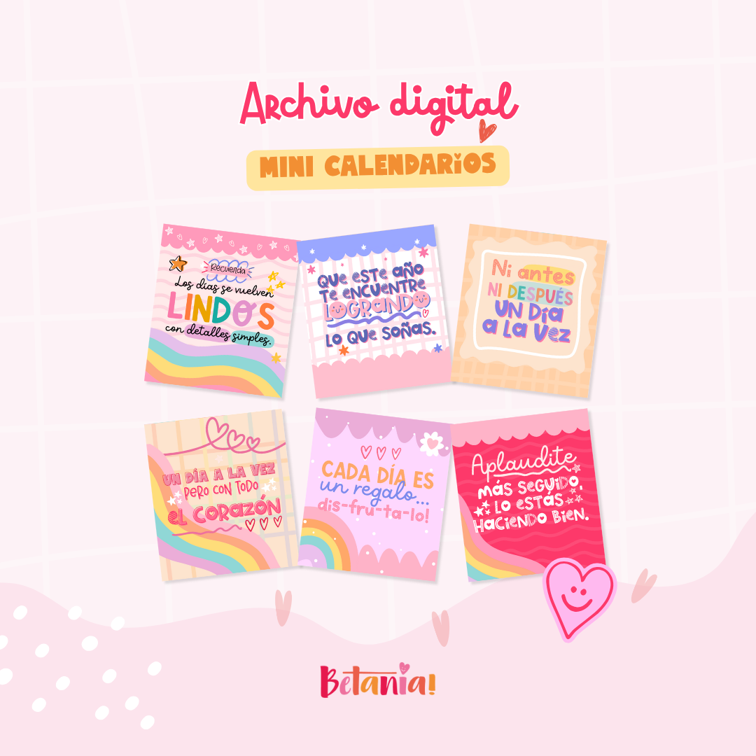 MINI CALENDARIOS IMPRIMIBLES by BETANIA