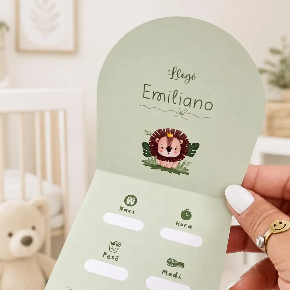 TARJETAS HOLA MUNDO ♥ DATOS DEL BEBÉ
