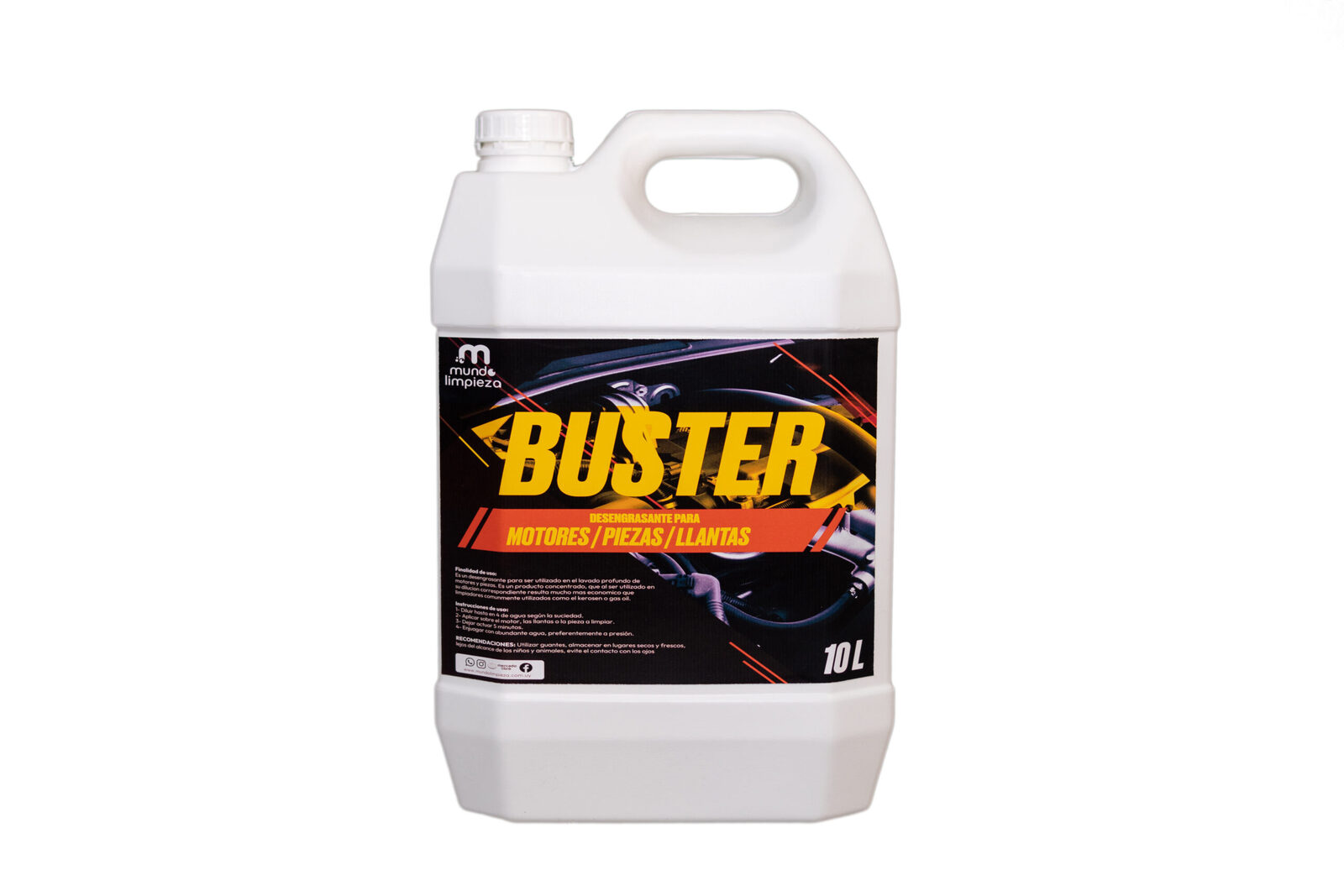 BUSTER.  Desengrasante para motores, piezas y llantas (5 lts y 10 lts)