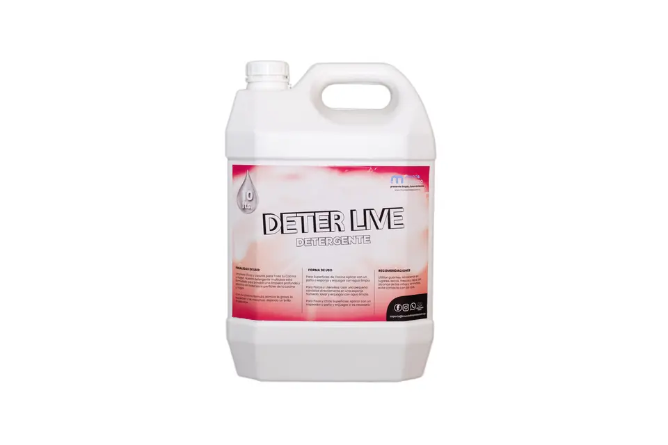 DETER LIVE Detergente para limpieza general (5 lts y 10 lts)