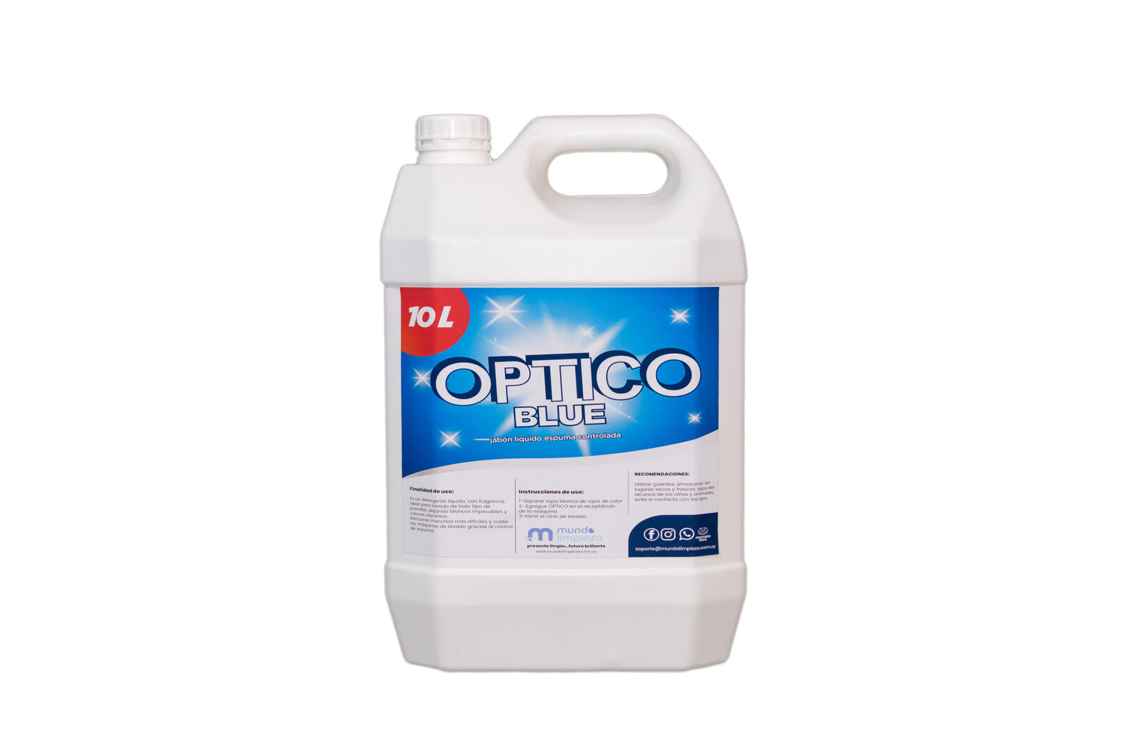 ÓPTICO BLUE jabón liquido para todo tipo de prendas (5 lts y 10 lts)