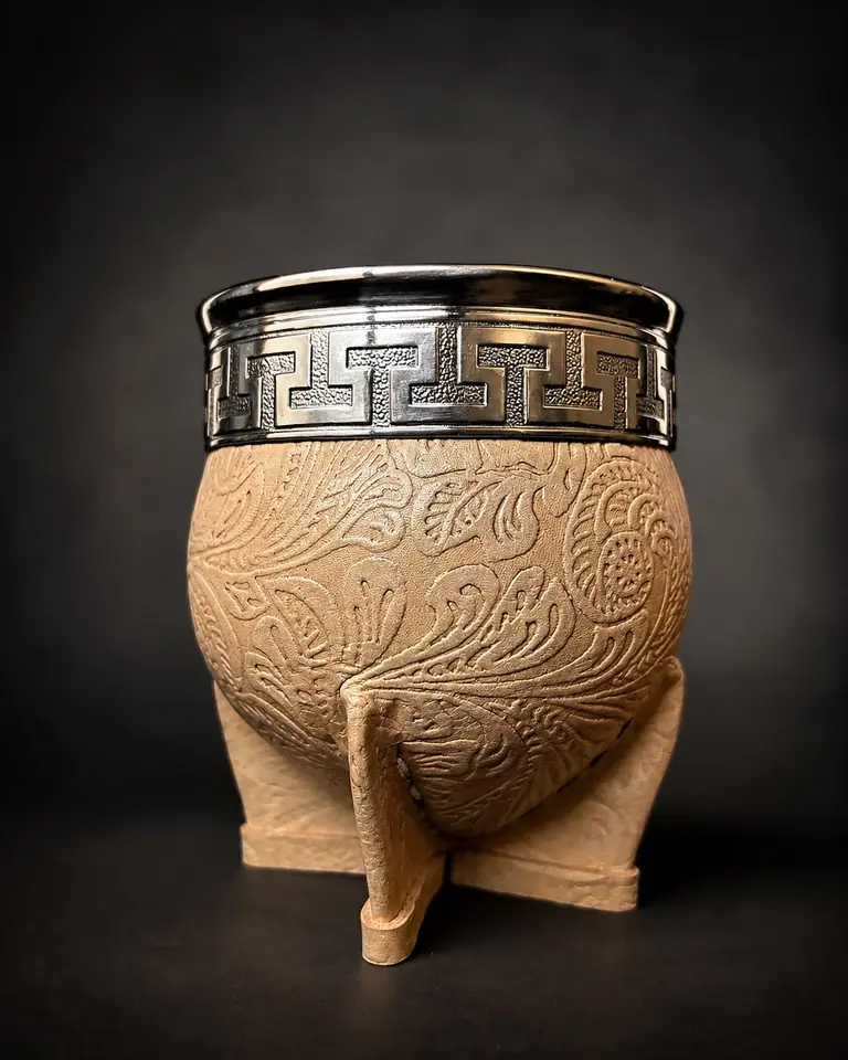 MATE IMPERIAL CON CUERO CROCO