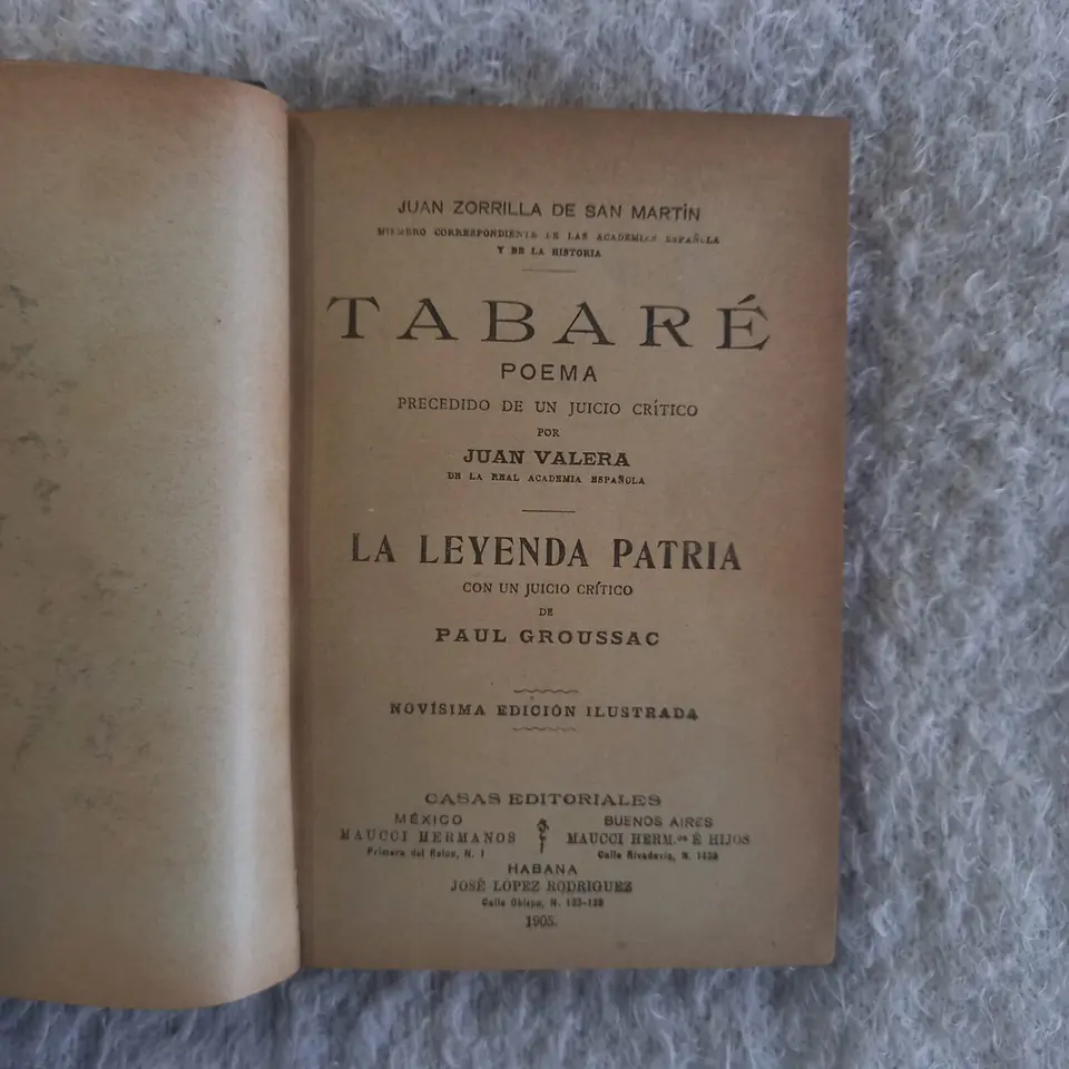 Tabaré - La Leyenda Patria. Juan Zorrilla de San Martín
