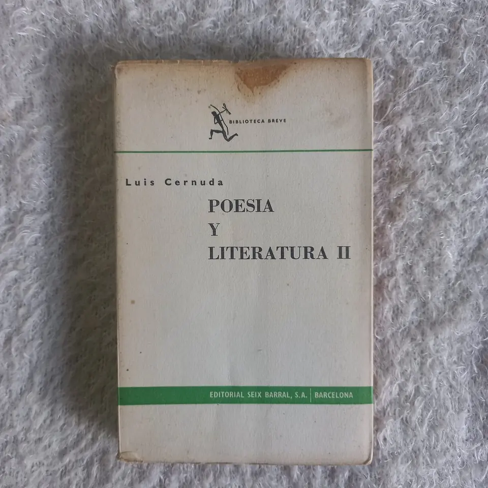 Poesía y literatura II. Luis Cernuda