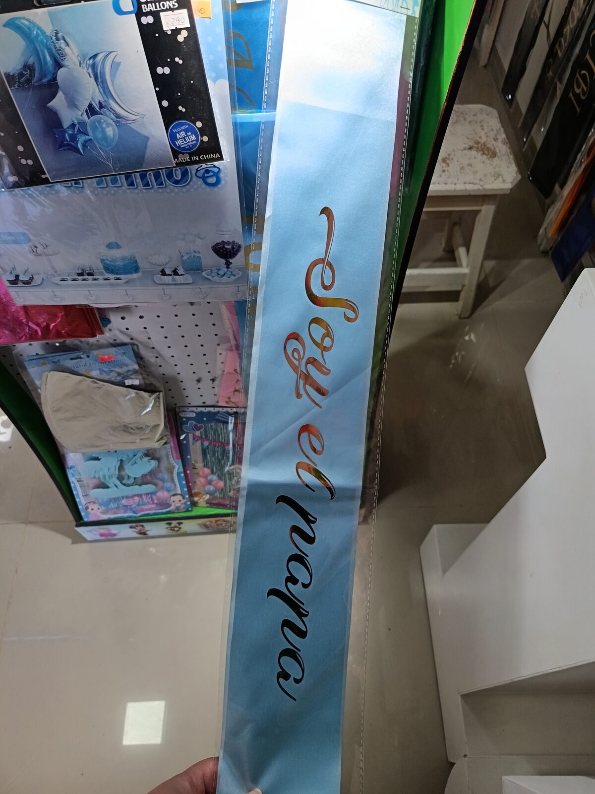 Cinta banda baby shower soy el papa