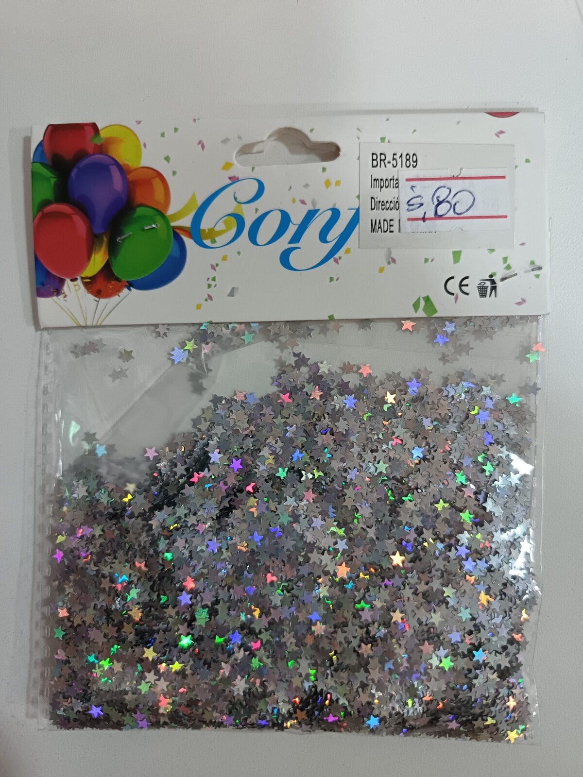 Confeti plateado