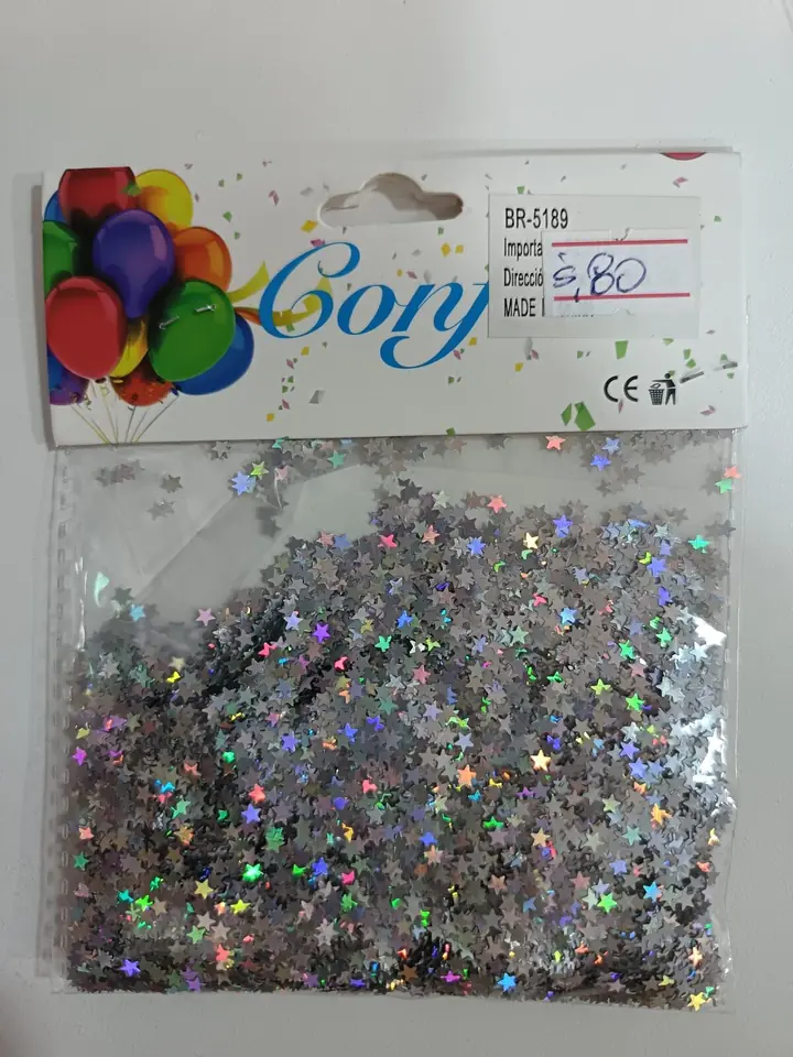 Confeti plateado